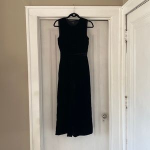 JCrew black velvet jumpsuit